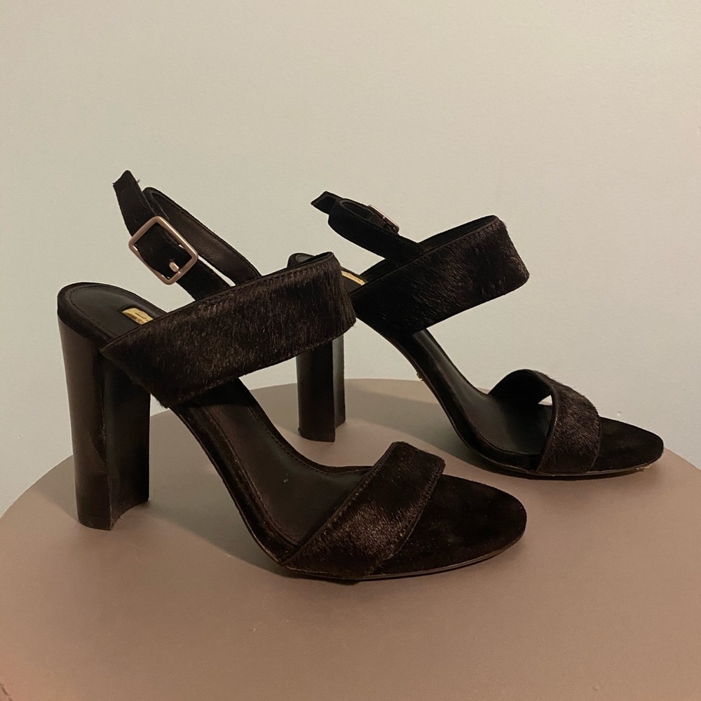 Ralph Lauren Cow Hyde Block Heels